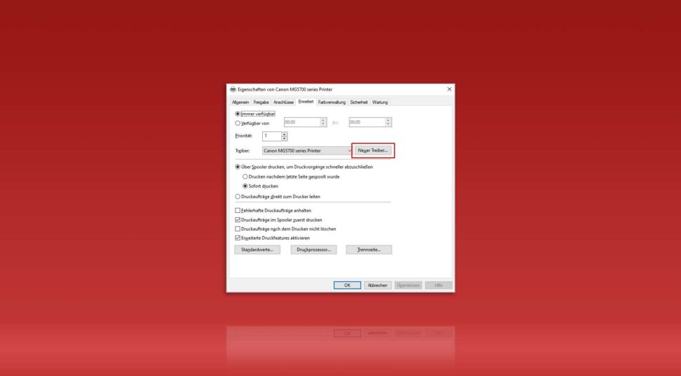 Druckertreiber aktualisieren