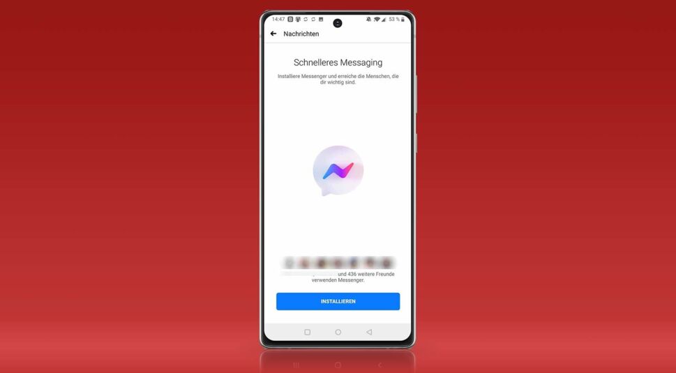 Fehlermeldung beim Aufrufen des Messengers in der Facebook-App