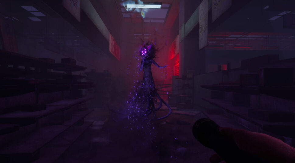 Ein Monster versperrt den Weg. Ein Screenshot aus dem Spiel In Sound Mind