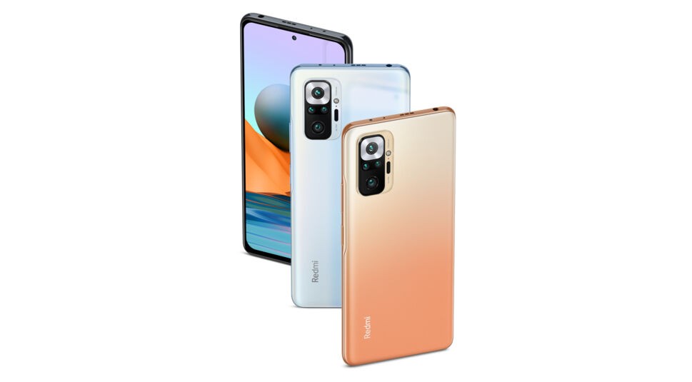 Redmi Note 10 Pro von vorne und hinten in zwei Farben