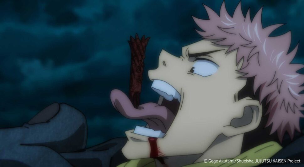Yuji aus Jujutsu Kaisen verschluckt Finger von Sukuna