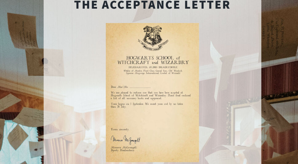 Ein Brief der Zauberschule Hogwarts im virtuellen Online-Escape-Room "The Hogwarts Escape".