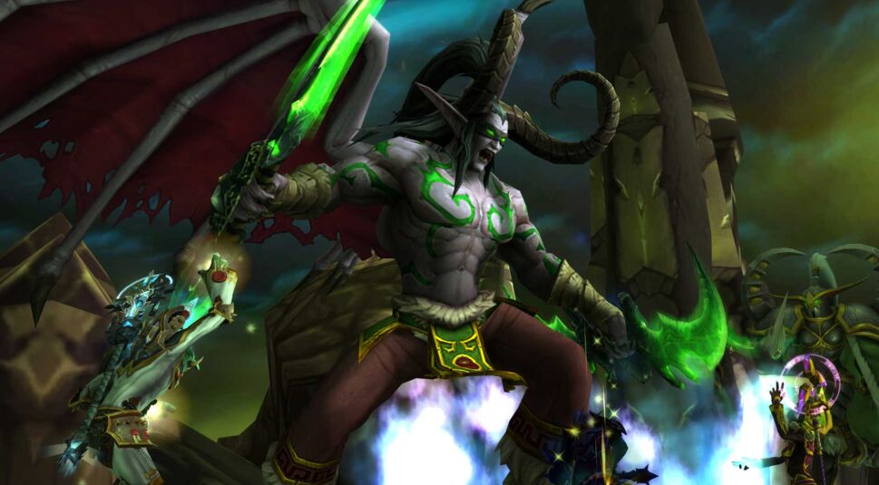 Fürst Illidan Sturmgrimm mit den Zwillingsklingen von Azzinoth