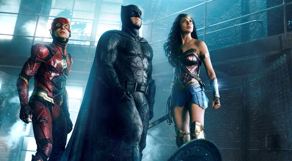 The Flash (Ezra Miller), Batman (Ben Affleck) und Wonder Woman (Gal Gadot) in "Zack Snyder's Justice League".