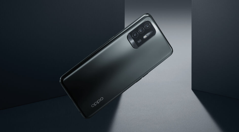 Die Kamera des neuen Oppo A94 5G in Fluid Black.