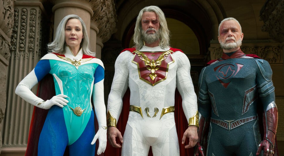 Ben Daniels, Leslie Bibb und Josh Duhamel in Jupiters Legacy