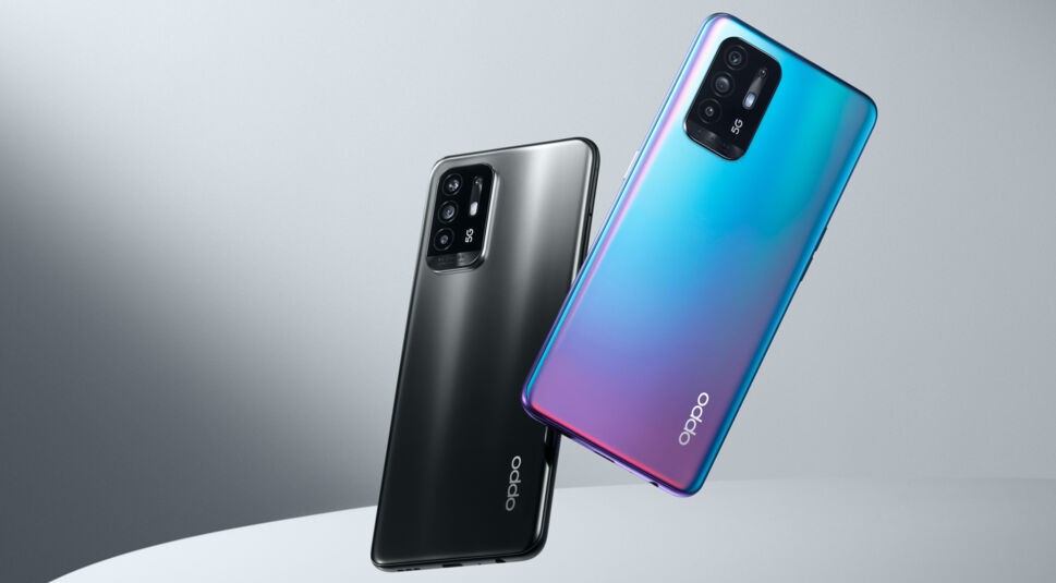 Oppo A94 5G in Blau und Schwarz