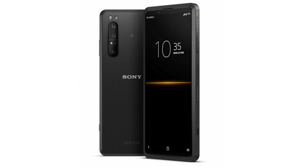 Das Sony Xperia Pro in Schwarz von vorne und hinten