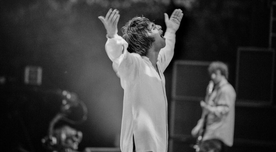 Die Band Oasis bei einem Aiftritt