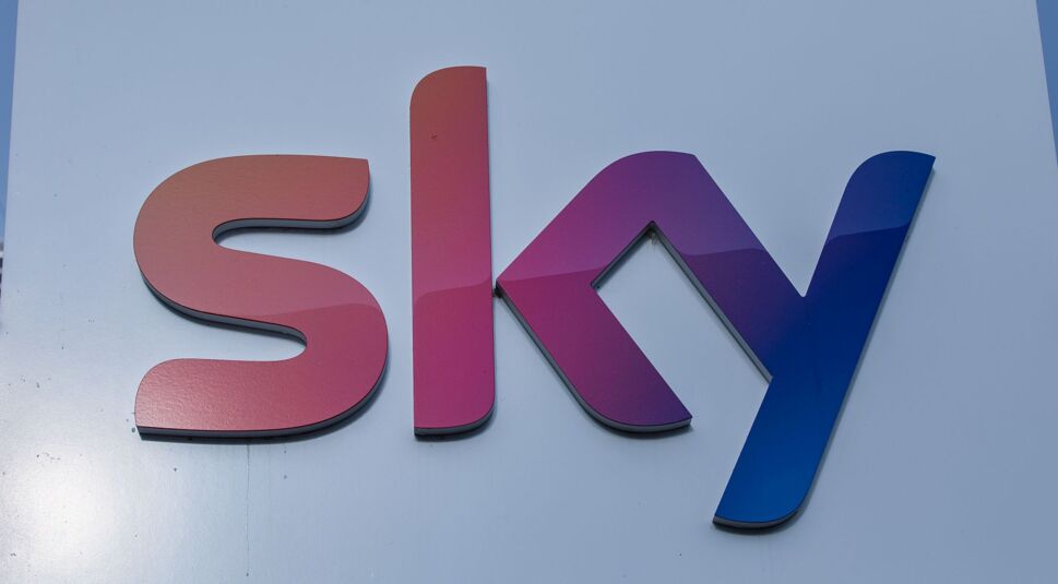 Sky-Logo im Medienpark München-Unterföhring.