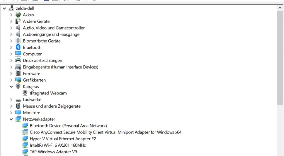 Webcam Treiber aktualisieren