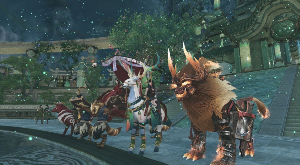 Eine Gruppe von Reittieren im Spiel Swords of Legends Online