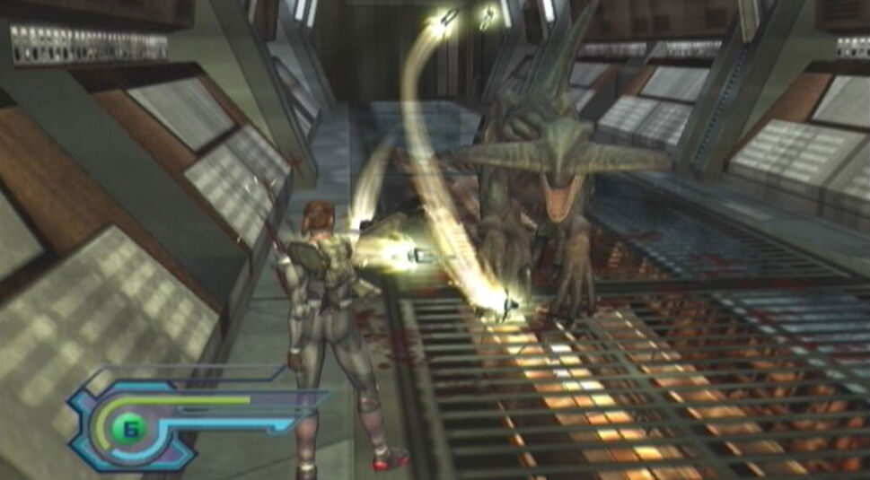 Eine Spielfigur kämpft gegen einen Dinosaurier