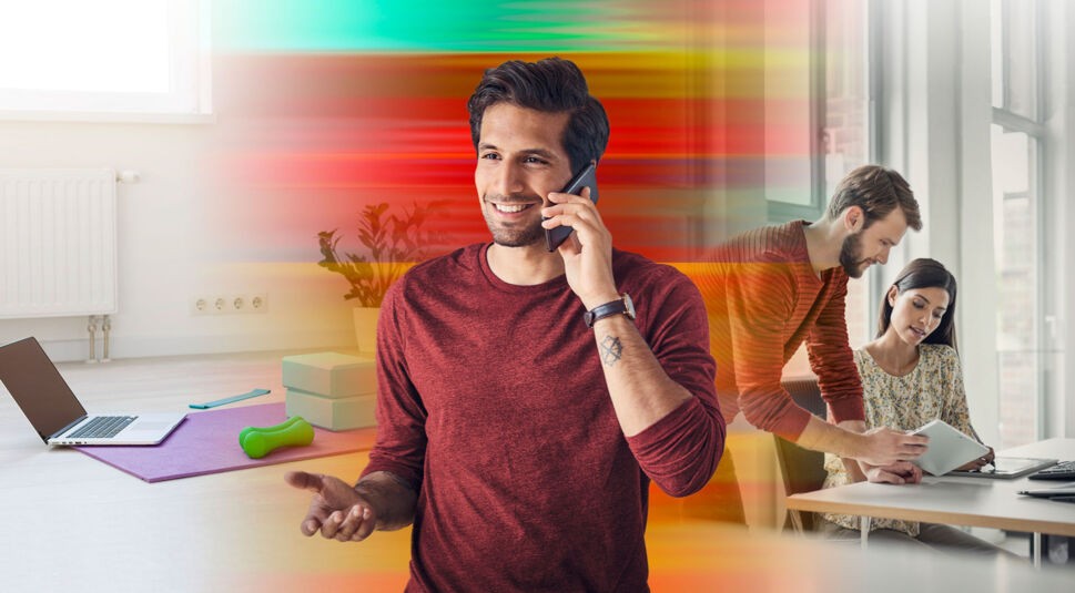 Ein Mann telefoniert