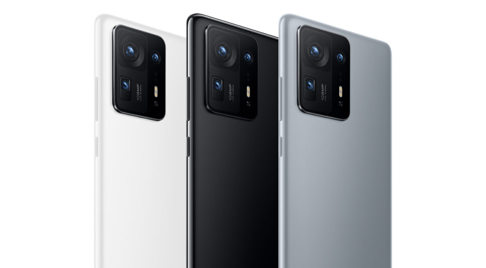 Xiaomi Mi Mix 4 Rückseite in Grau, Weiß und Schwarz