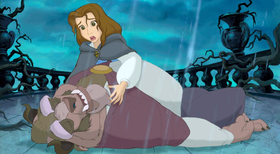 Die Schöne und das Biest; Das Biest liegt auf dem Boden