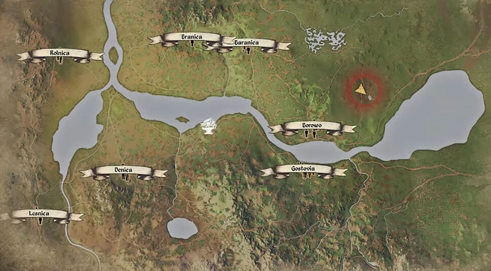 Der Kartenausschnitt vom Trinkschlauch-Fundort in Medieval Dynasty