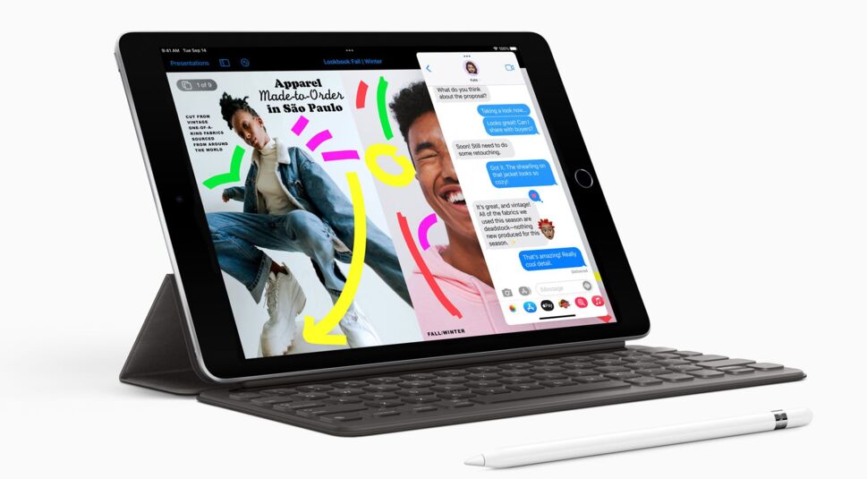  Das iPad 9 passt Farben dank True-Tone-Technologie dynamisch ans Umgebungslicht an.