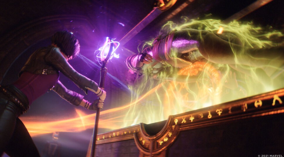 Hunter wird erweckt im Spiel Marvel's Midnight Suns