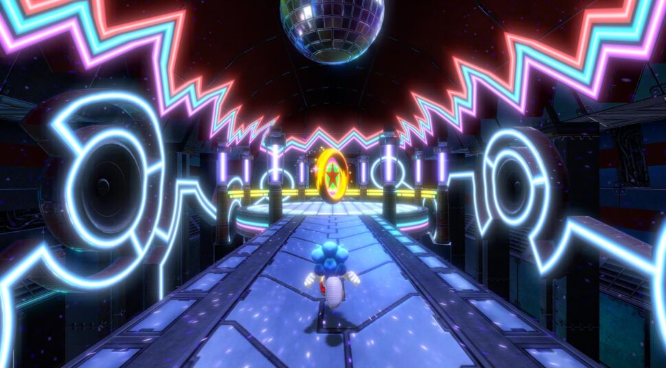 Sonic läuft durch einen bunten Spielemodus in Sonic Colours: Ultimate