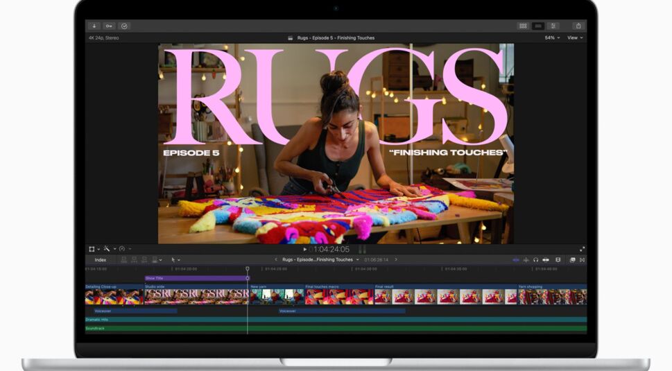 Videobearbeitung am MacBook Air 2022