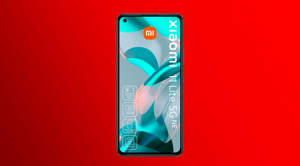 Das Display des Xiaomi 11 Lite 5G NE in Truffle Black.