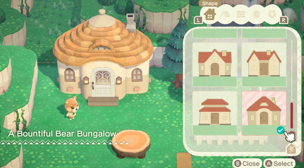 Animal Crossing Update verschiede Häuser zur Auswahl