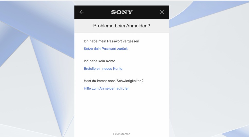 Passwort zurücksetzen