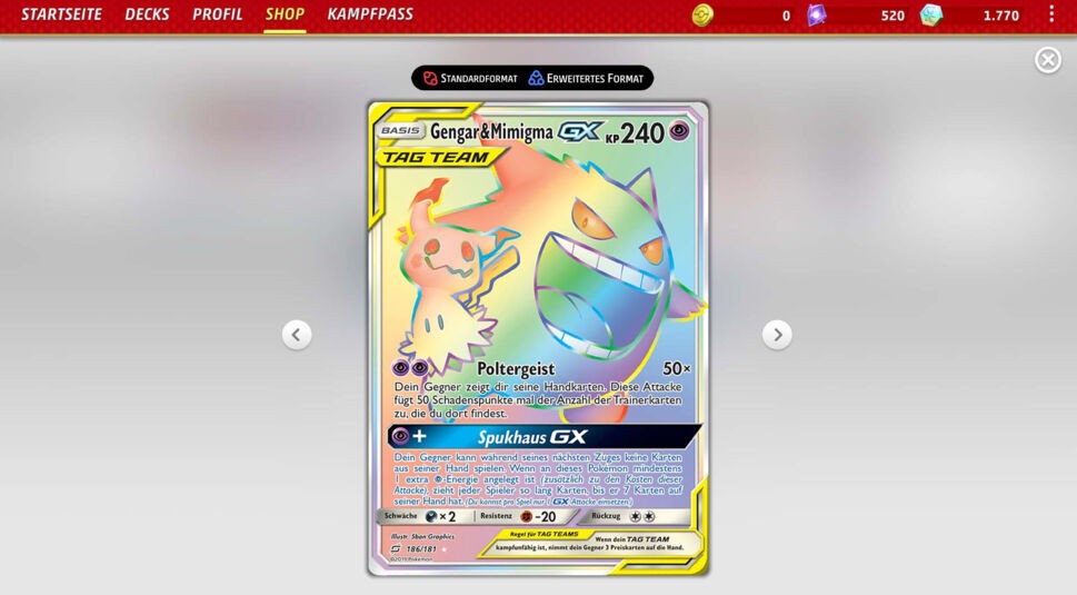 Die Rainbow Rare „Gengar & Mimigma“