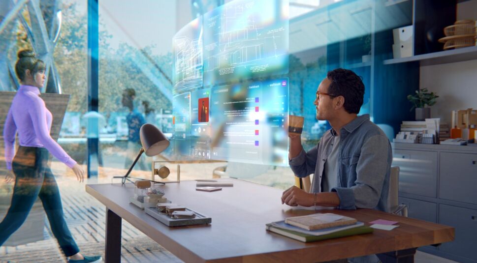 Ein Arbeitsplatz im Metaverse