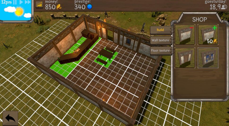 Der Rohbau einer Taverne im Spiel Tavern Master