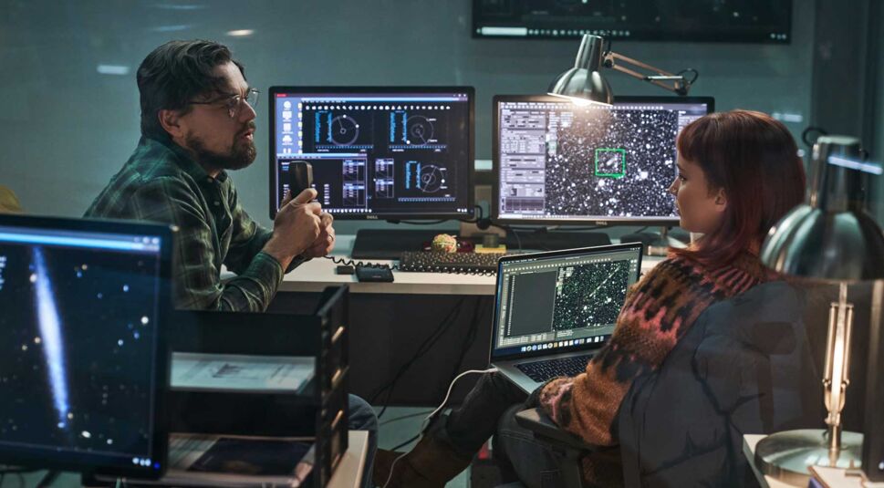 Leonardo DiCaprio und Jennifer Lawrence in Don't Look Up