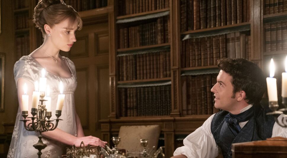 Phoebe Dyvenor und Jonathan Bailey in Staffel 2 von "Bridgerton".