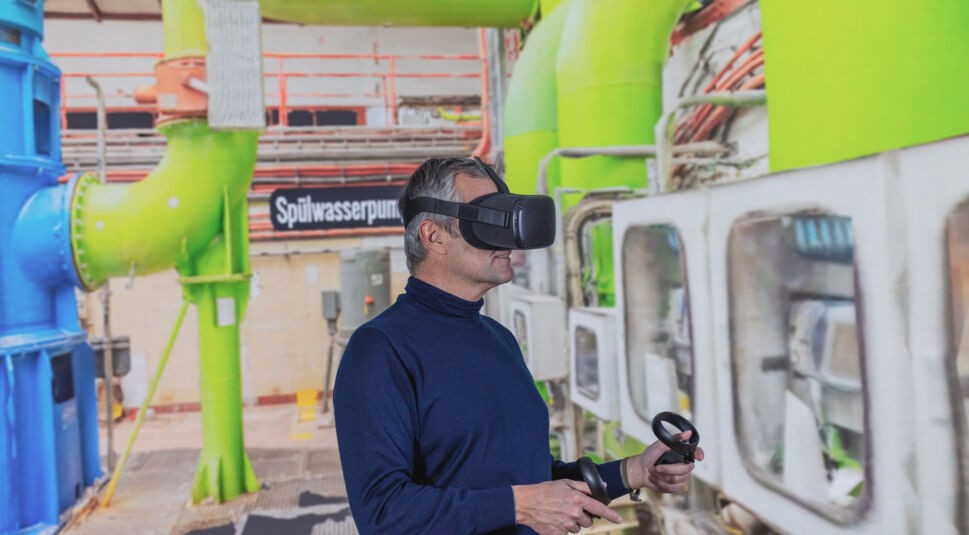 Vodafone CEO Hannes Ametsreiter sieht in der virtuellen Realität den digitalen Zwilling eines Wasserwerks. 