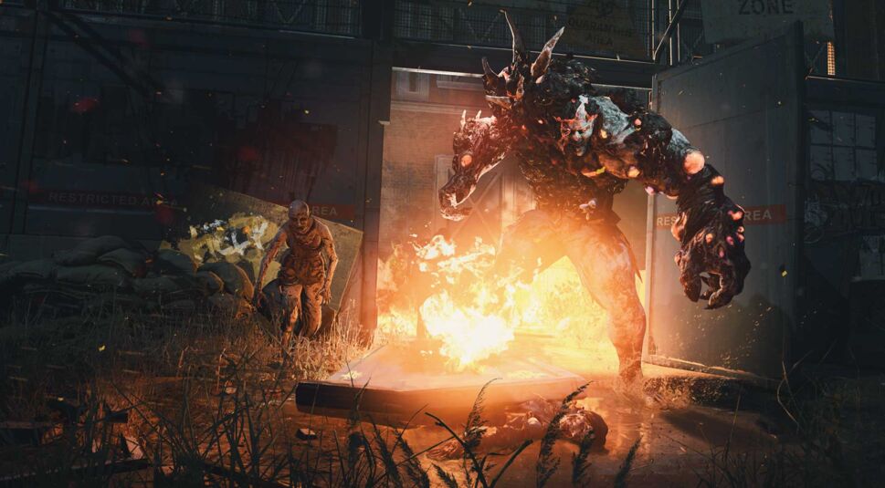 Ein Zombie und eine Monster im Spiel Dying Light 2: Stay Human