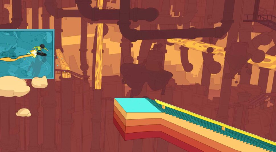 Eine Strecke im Skate-Game OlliOlli World
