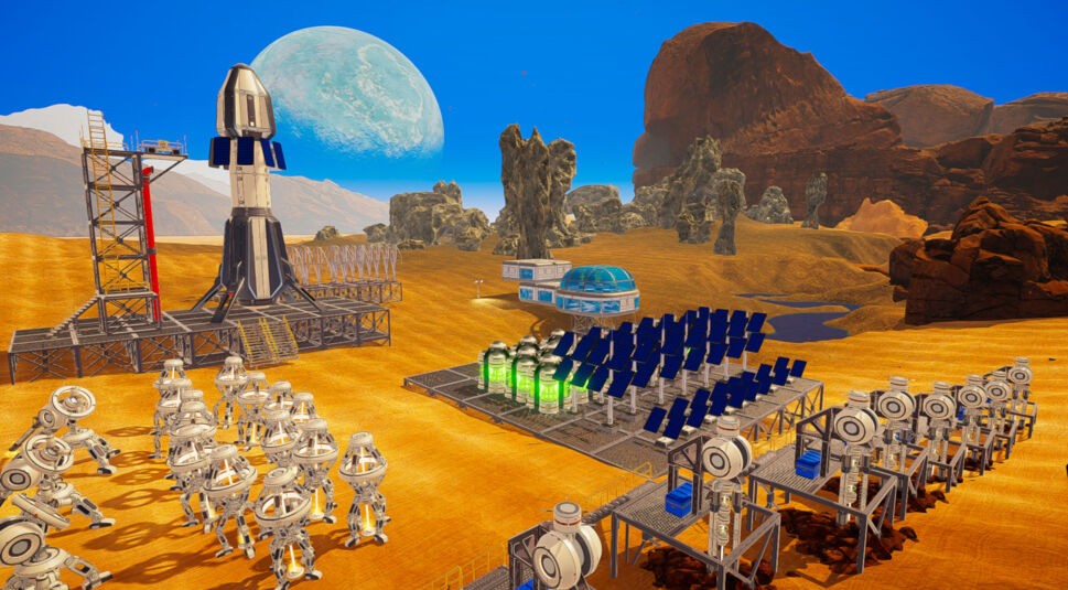 Ein Planet im Spiel Planet Crafter