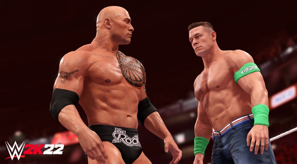 WWE 2K22 John Cena und The Rock stehen sich gegenüber