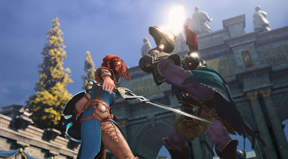 Hilda im Kampf mit einem Monster