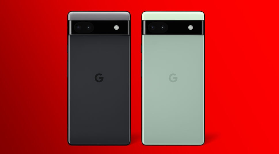 Google Pixel 6a in Salbei und Schwarz