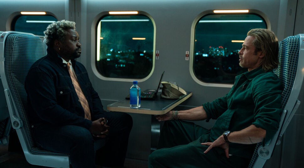 Brad Pitt und Brian Tyree Henry in Bullet Train.