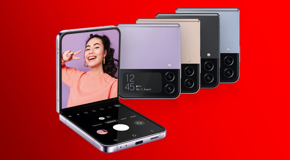 Die Farbvarianten des Samsung Galaxy Z Flip4