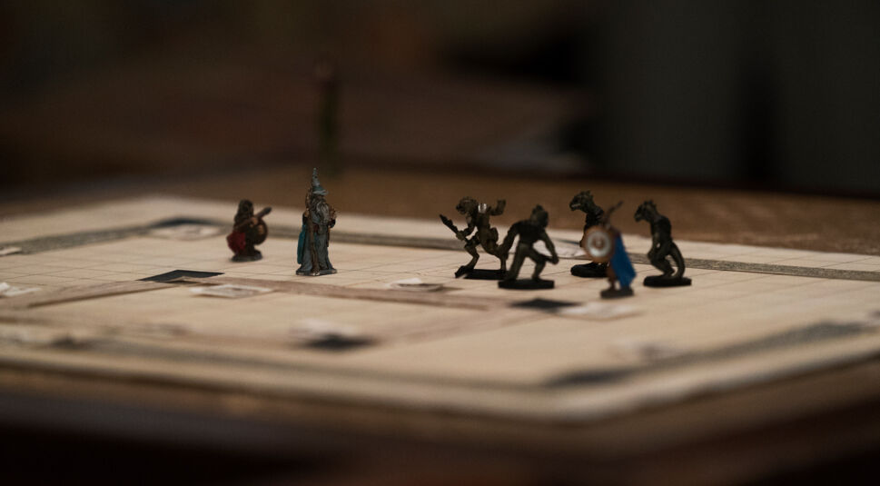 Dungeons and Dragons Karte ausgebreitet