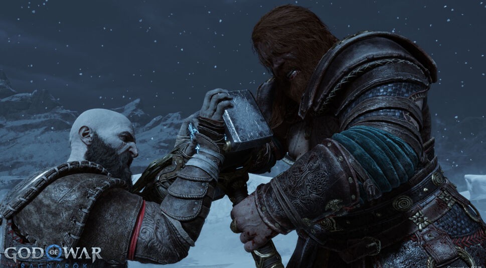 Kratos kämpft gegen Thor in God of War Ragnarök