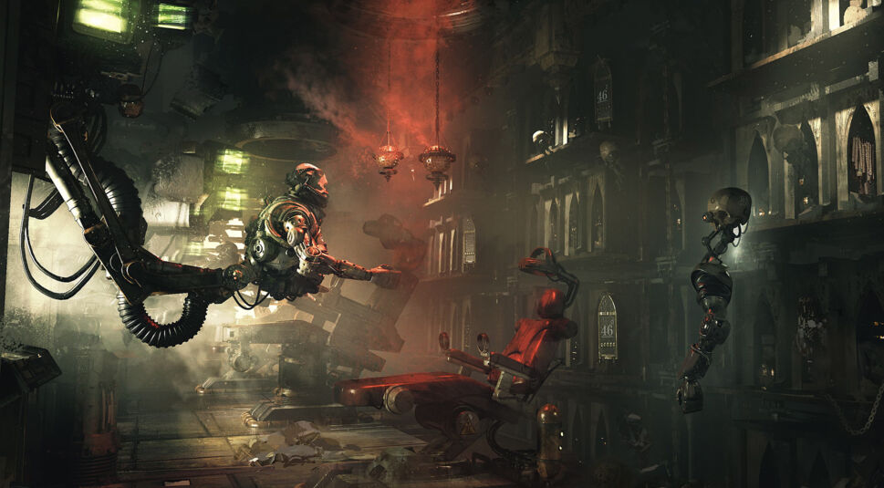 barbershop in Warhammer 40000 Darktide