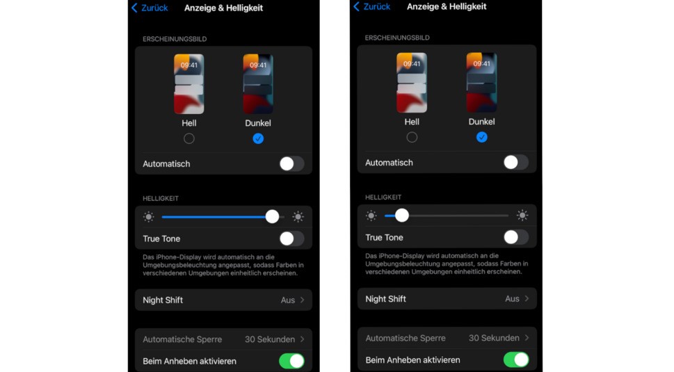 iPhone: Helligkeit ändern