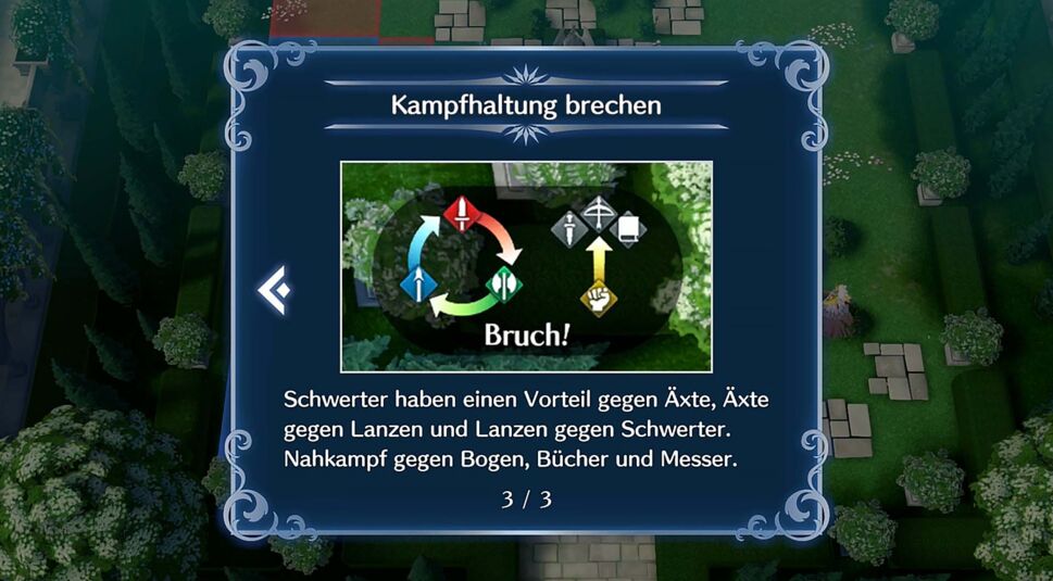 Tutorial-Fenster zu Brüchen in Fire Emblem Engage