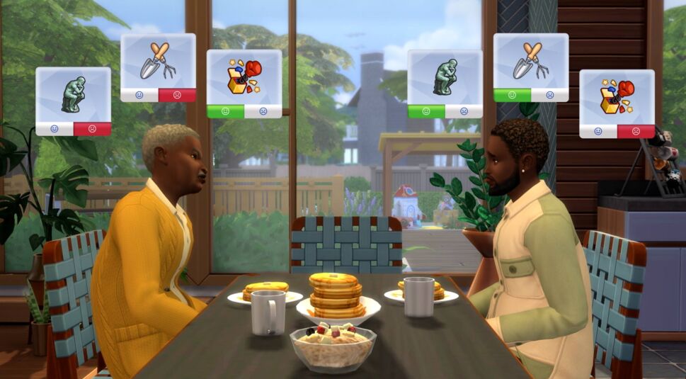 Unterhaltung von Vater und Schwiegersohn