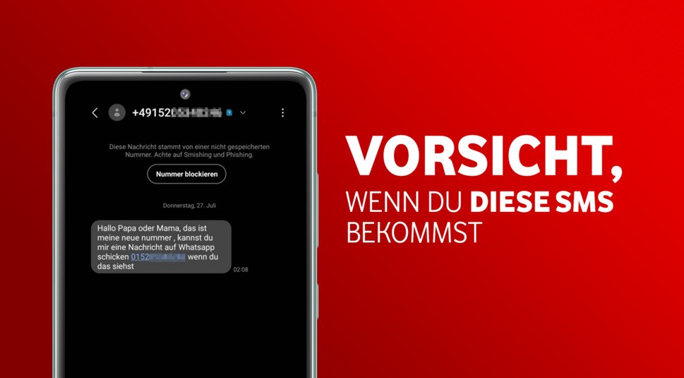 Phishing-Versuch per SMS