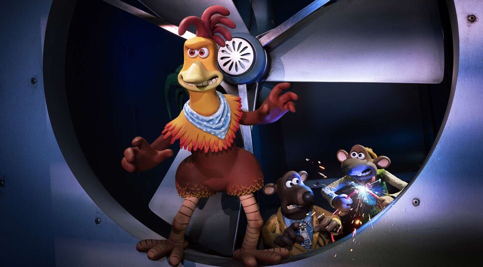 Rocky, Nick und Fetcher in Chicken Run: Operation Nugget.